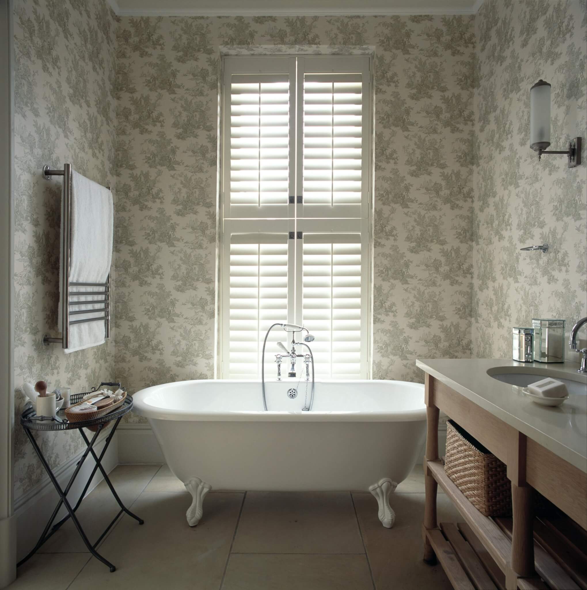 stunning bathroom with stand alone bath